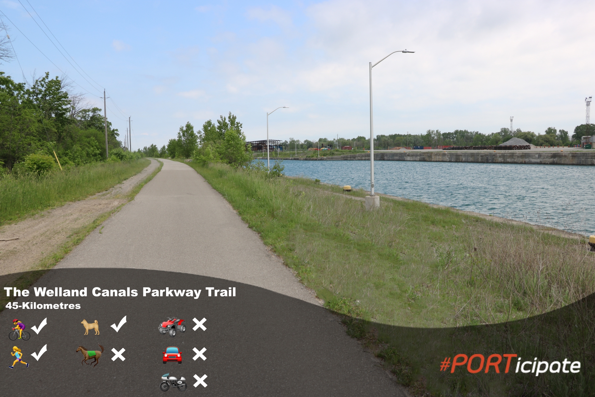 Welland canal clearance bike trail